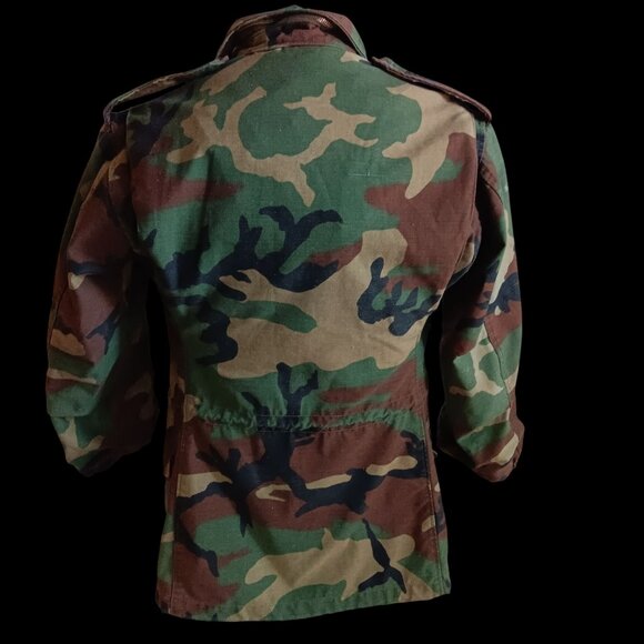 Vintage Men's 80's Military Camouflage Field Coat Cold Weather X-Small Regular - Picture 3 of 8